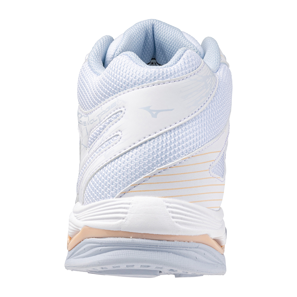 MIZUNO VOLTAGE MID W BIANCO CIPRIA DIETRO