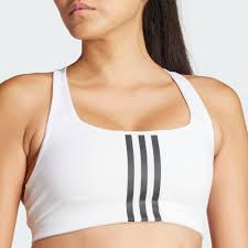 REGGISENO SPORTIVO POWERIMPACT TRAINING 3 STRIPES WHITE